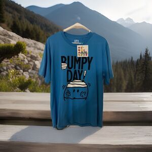 NWT Uniqlo UT Men's Mr Men&Little Miss Blue short sleeve Tee  T-shirt L OLDSTOCK